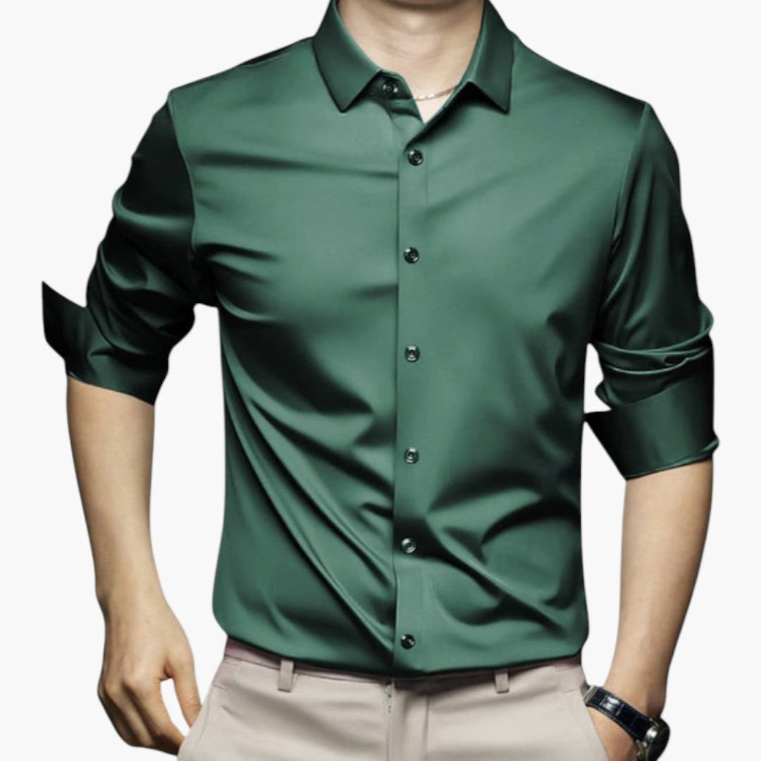 Chemise homme à col classique et patte de boutonnage