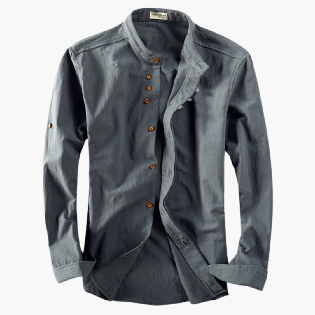 Chemise homme à col montant