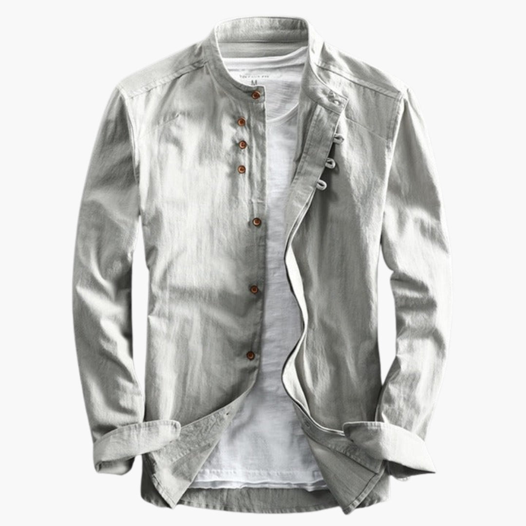 Chemise homme à col montant