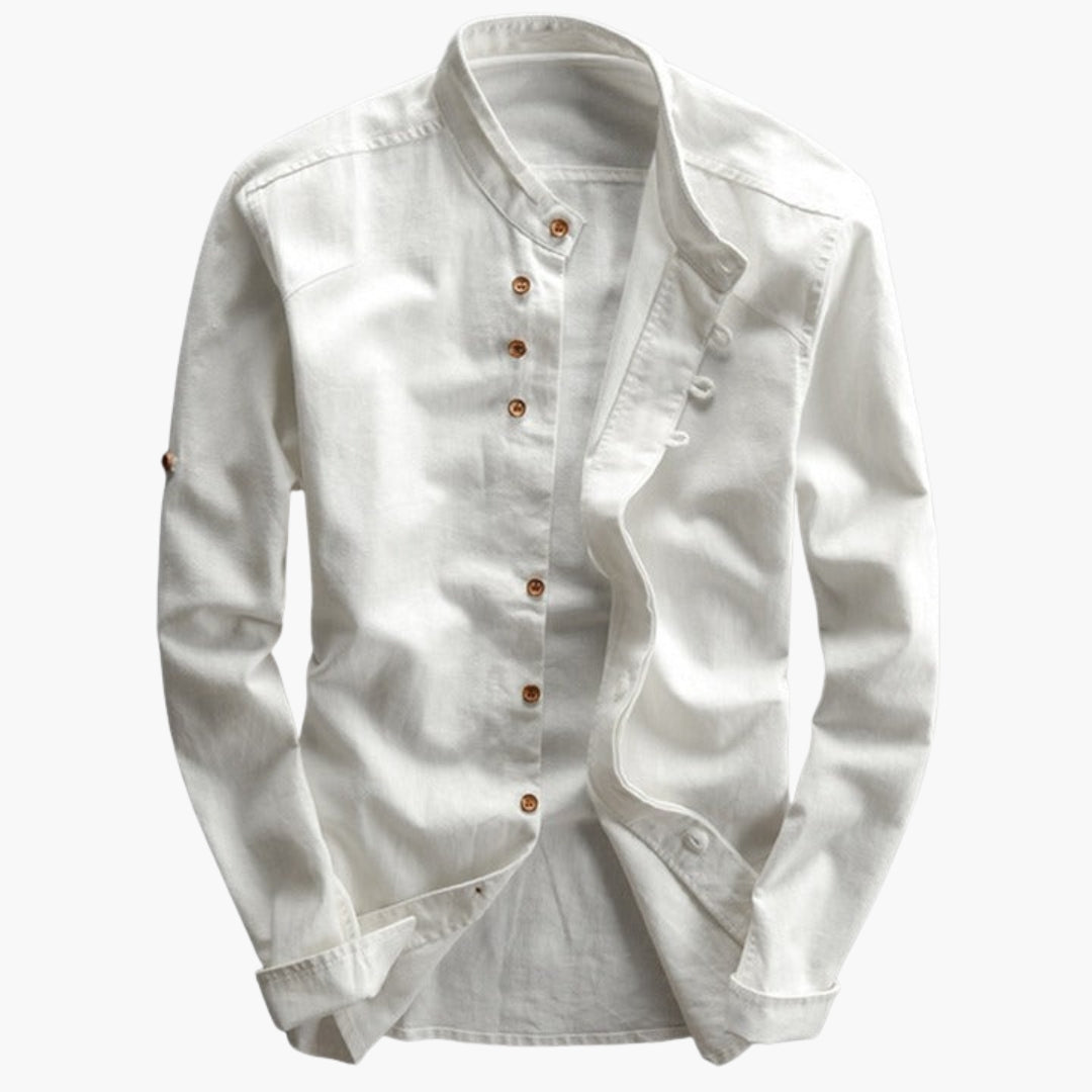 Chemise homme à col montant