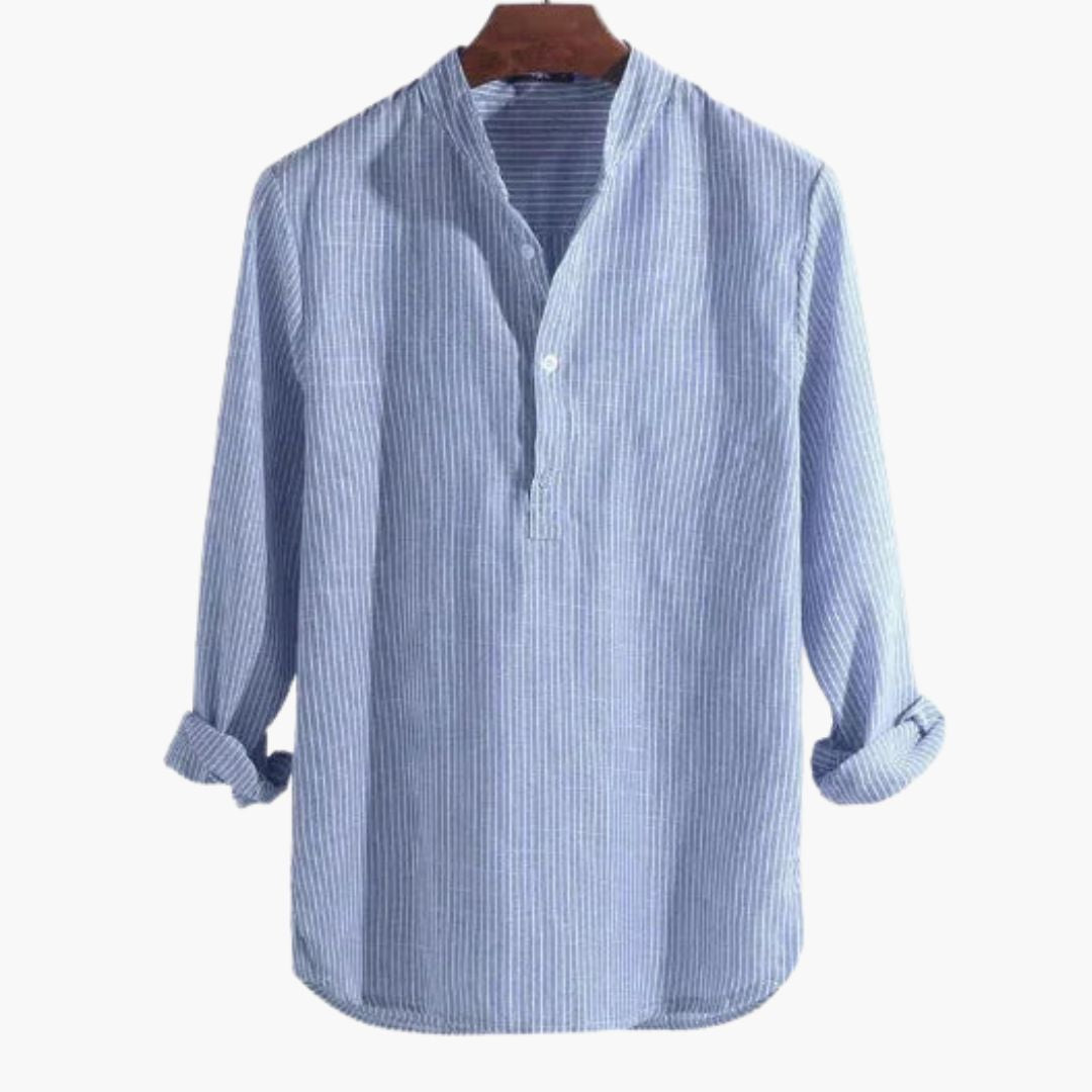 Chemise homme à demi-patte de boutonnage