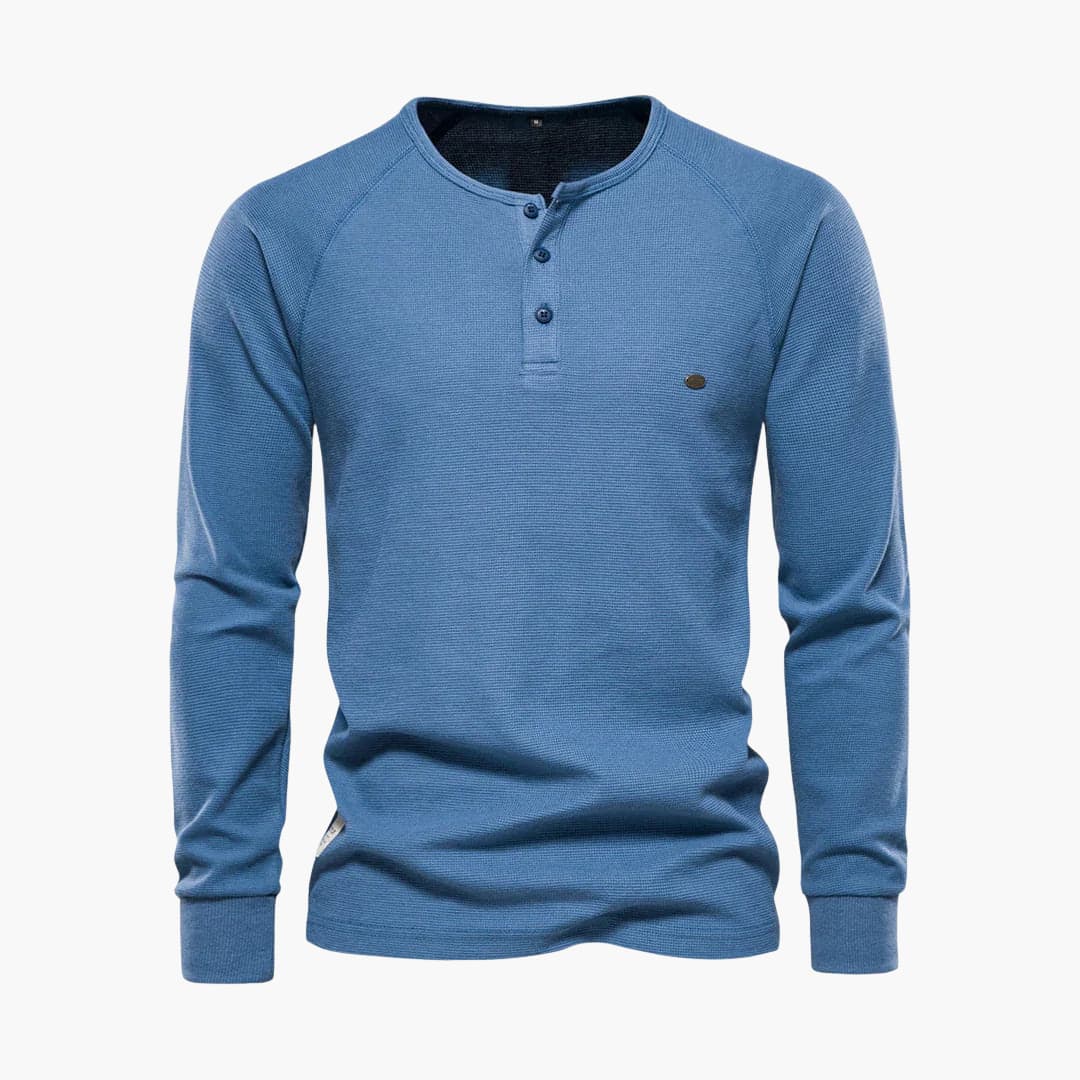 Chemise homme à surface texturée et patte de boutonnage