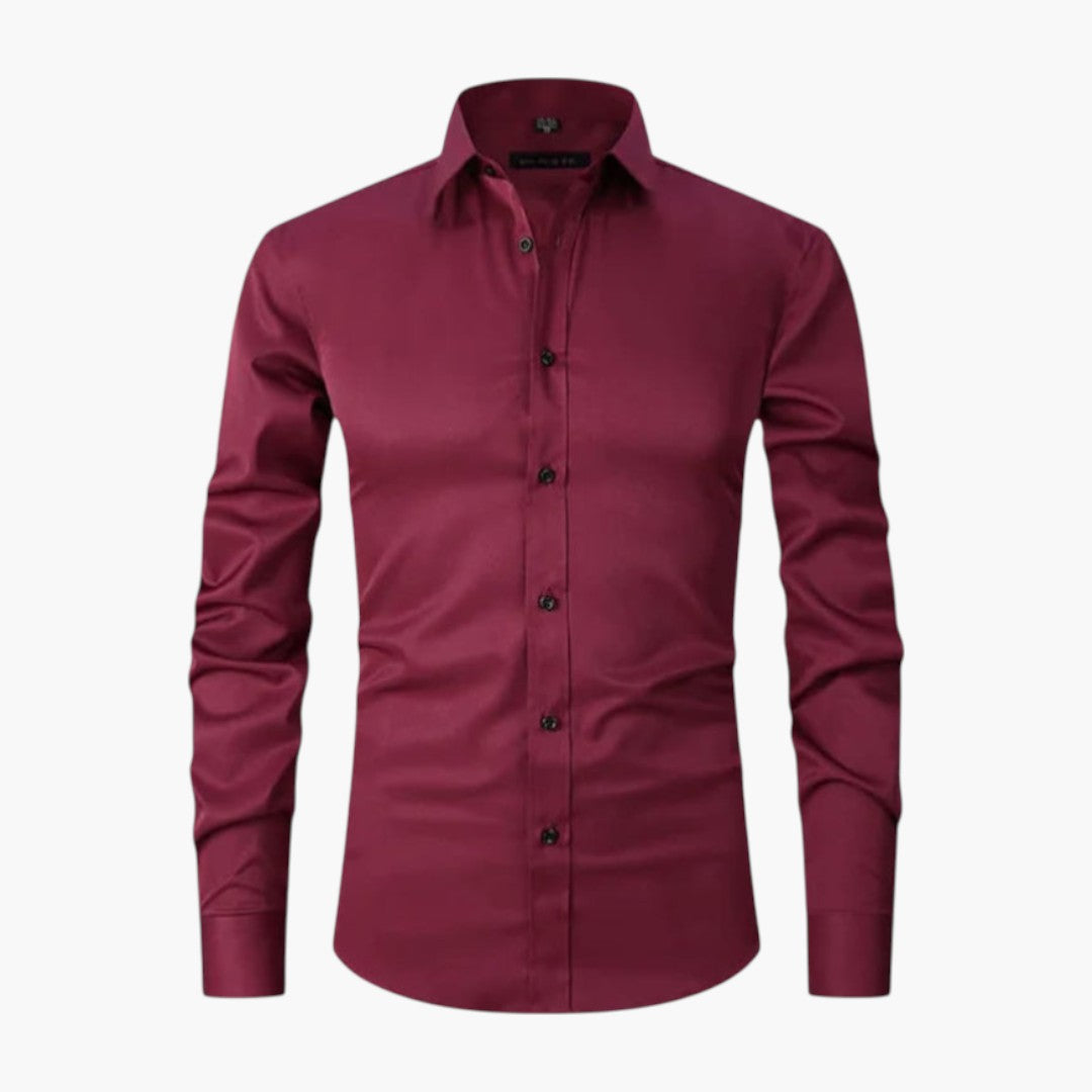Chemise homme coupe ajustée avec col pointu