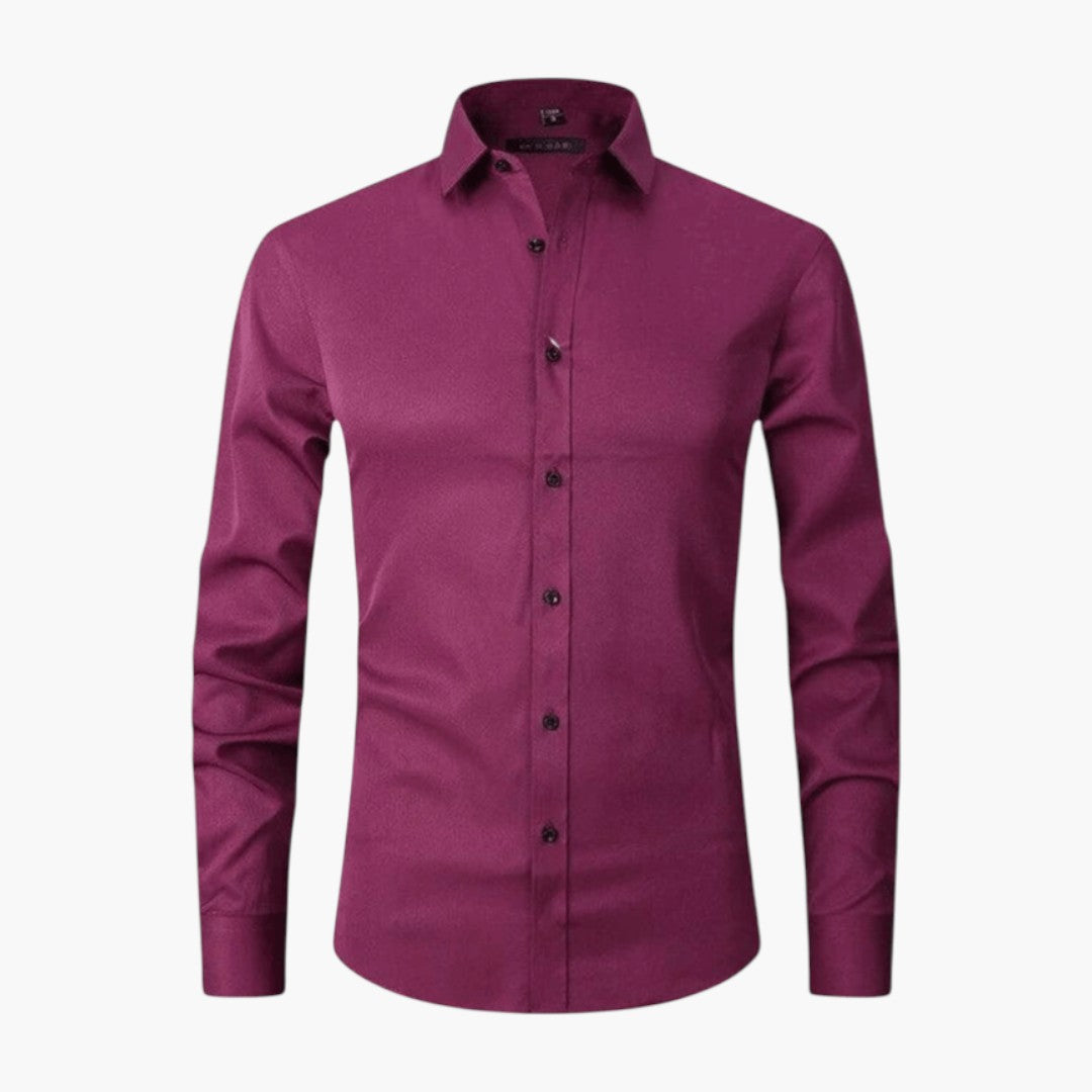 Chemise homme coupe ajustée avec col pointu