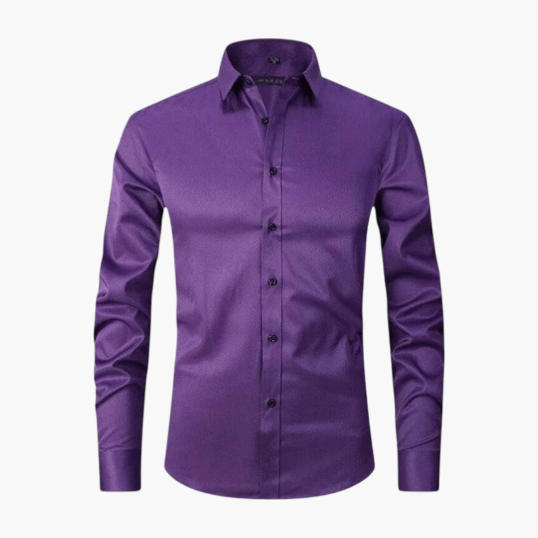 Chemise homme coupe ajustée avec col pointu
