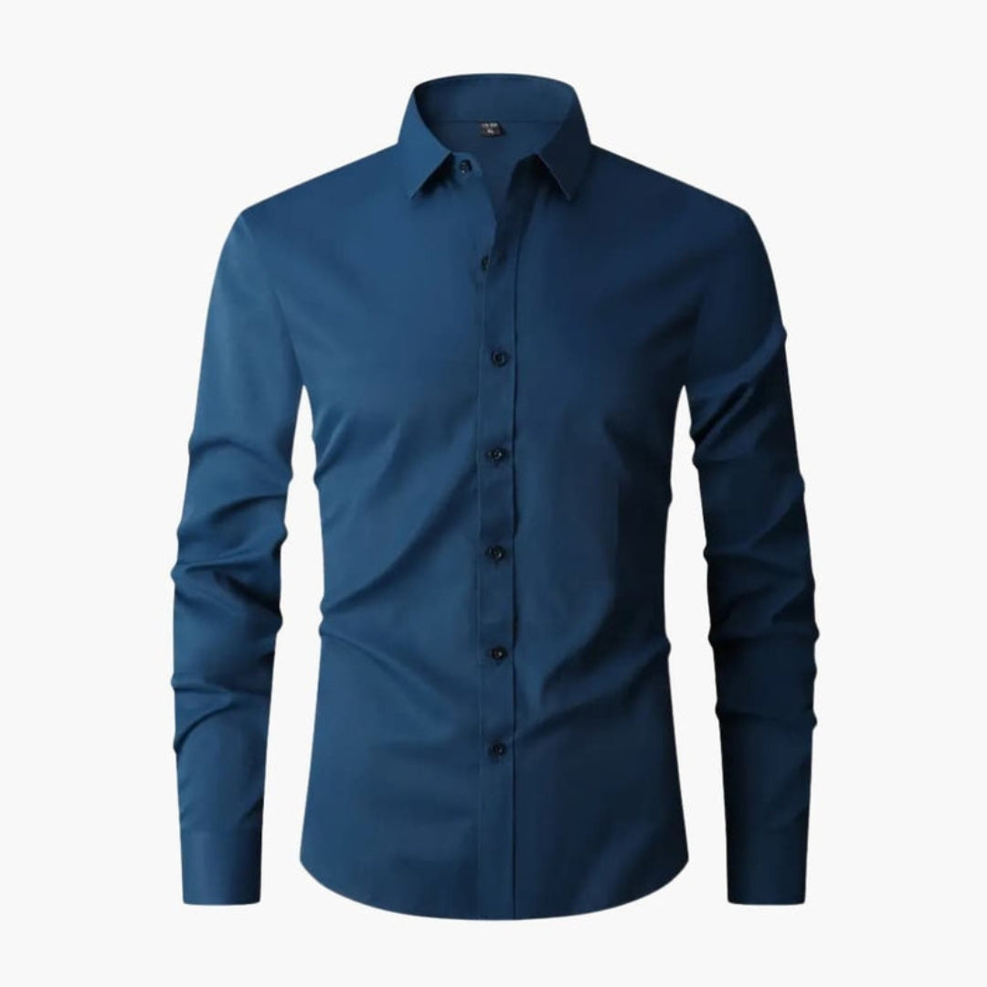 Camisa de homem com mangas compridas e gola clássica