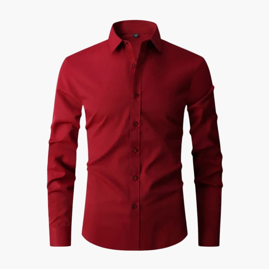 Camisa de homem com mangas compridas e gola clássica