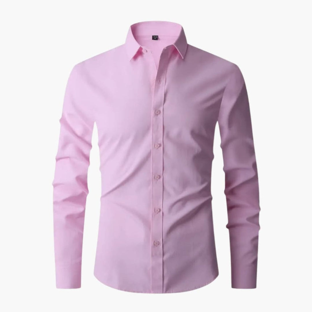 Camisa de homem com mangas compridas e gola clássica
