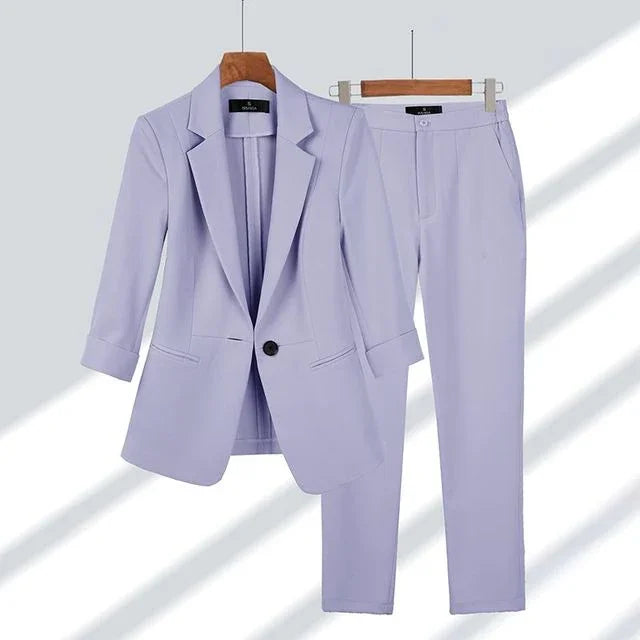 Tailleur Femme Élégant | Ensemble Blazer et Pantalon Polyvalent