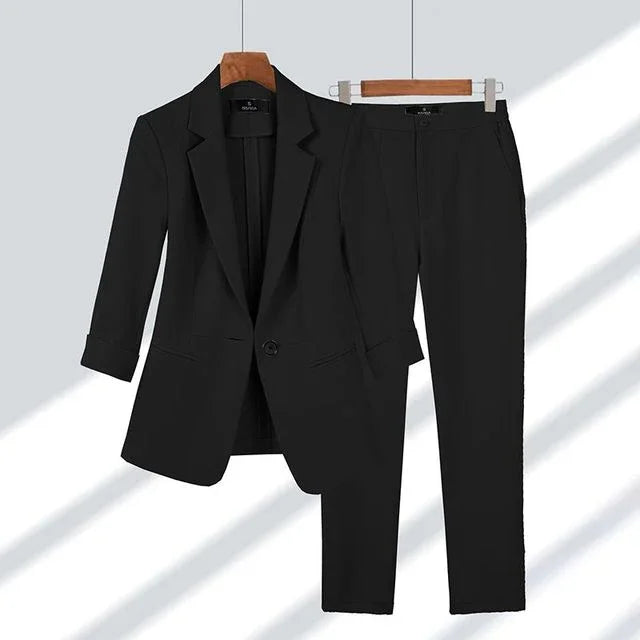 Tailleur Femme Élégant | Ensemble Blazer et Pantalon Polyvalent