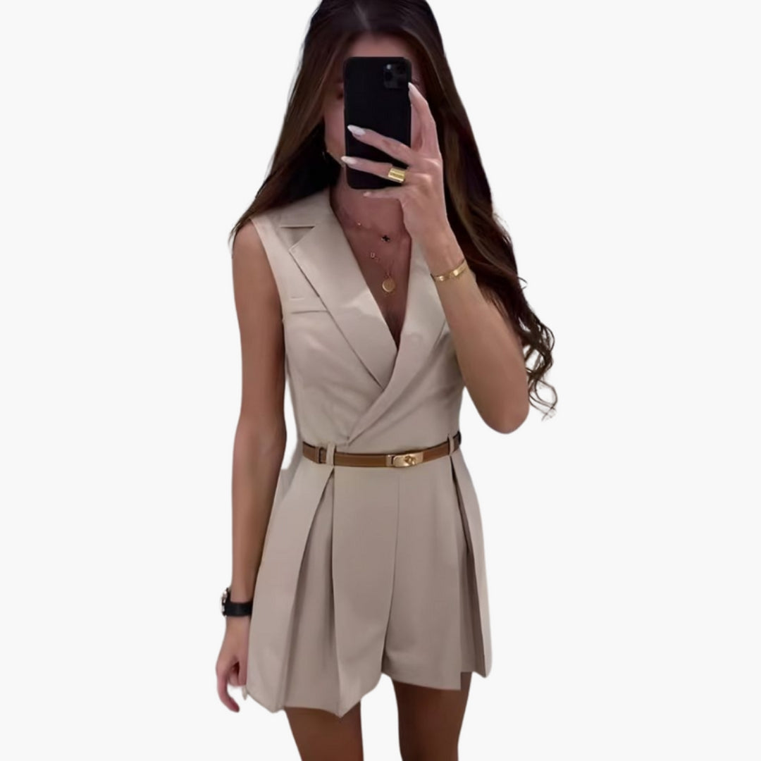 Tuta Donna Senza Maniche con Scollo a V