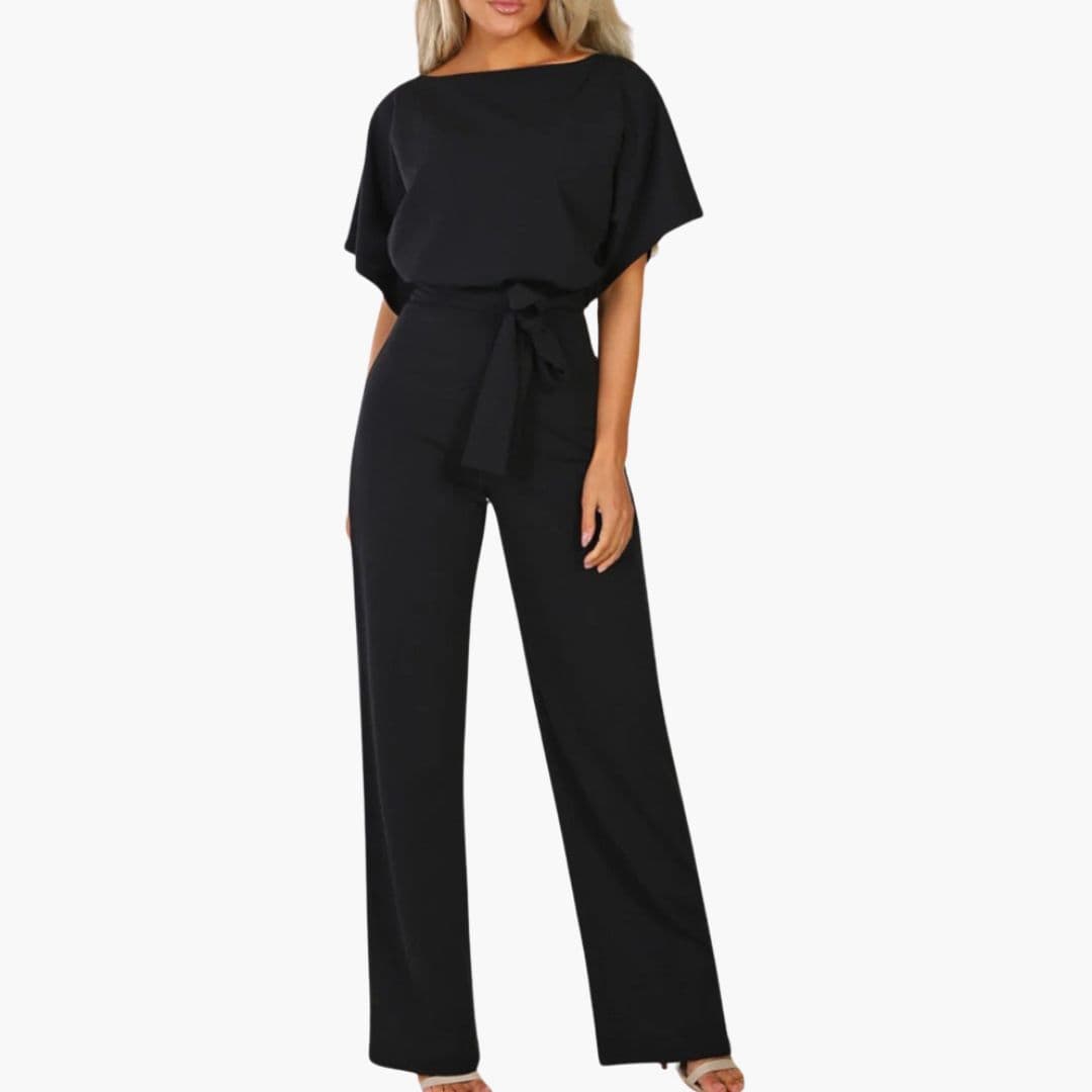 Combinaison femme avec taille ceinturée