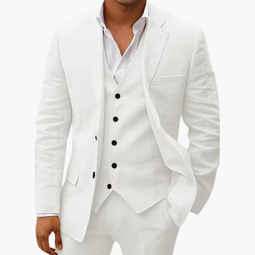 Costume Homme Complet avec Veste Col à Revers