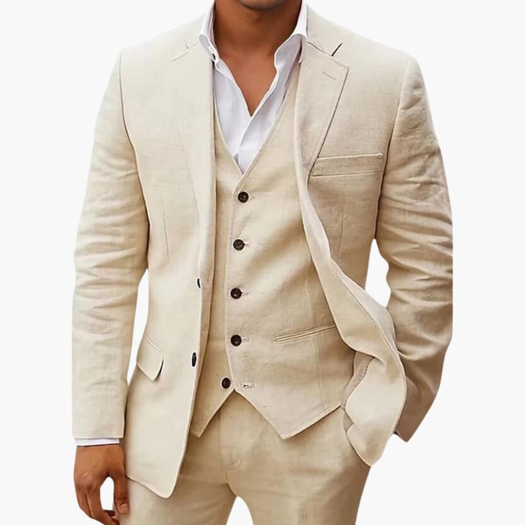Costume Homme Complet avec Veste Col à Revers