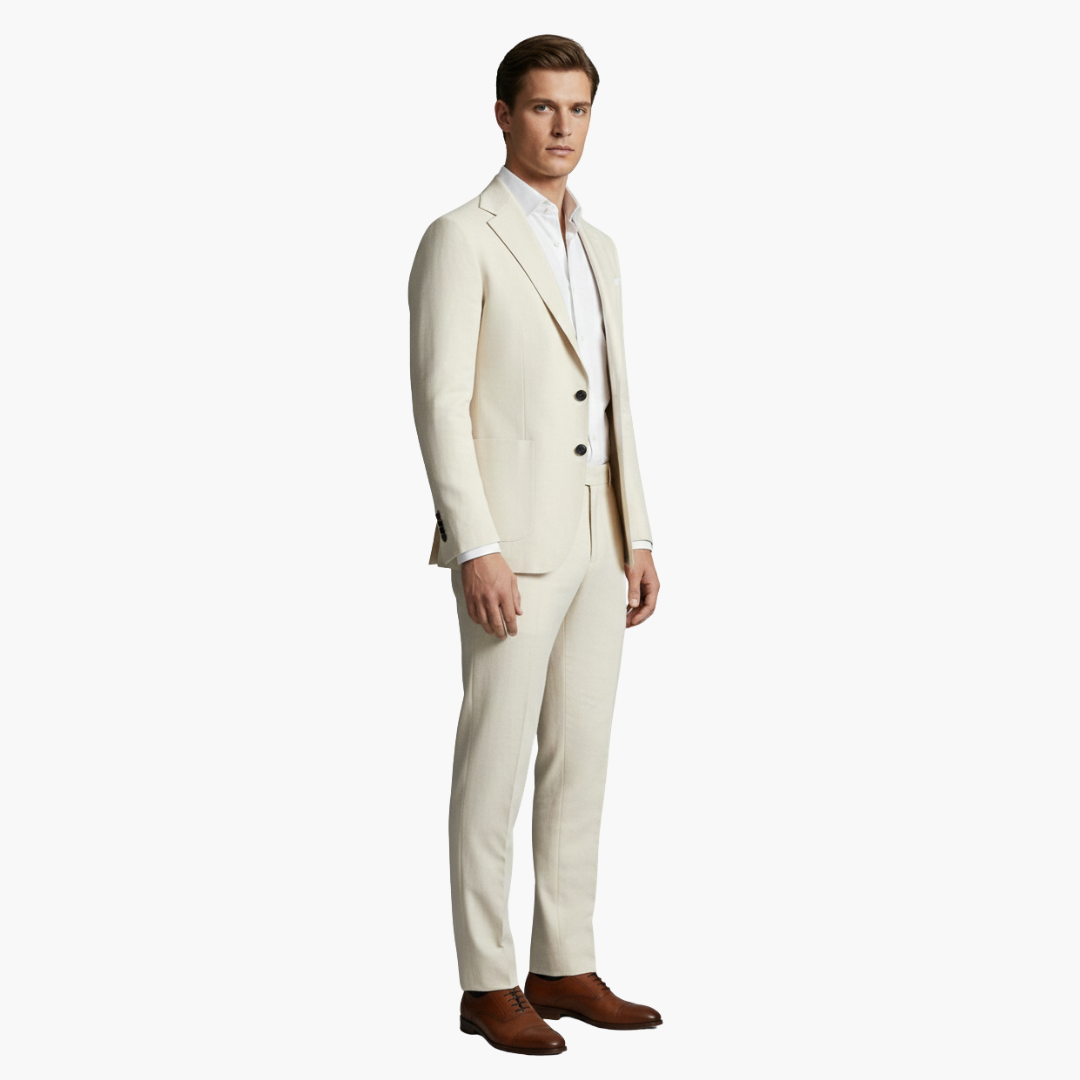 Costume Uomo Due Pezzi con Blazer Collo a Risvolto