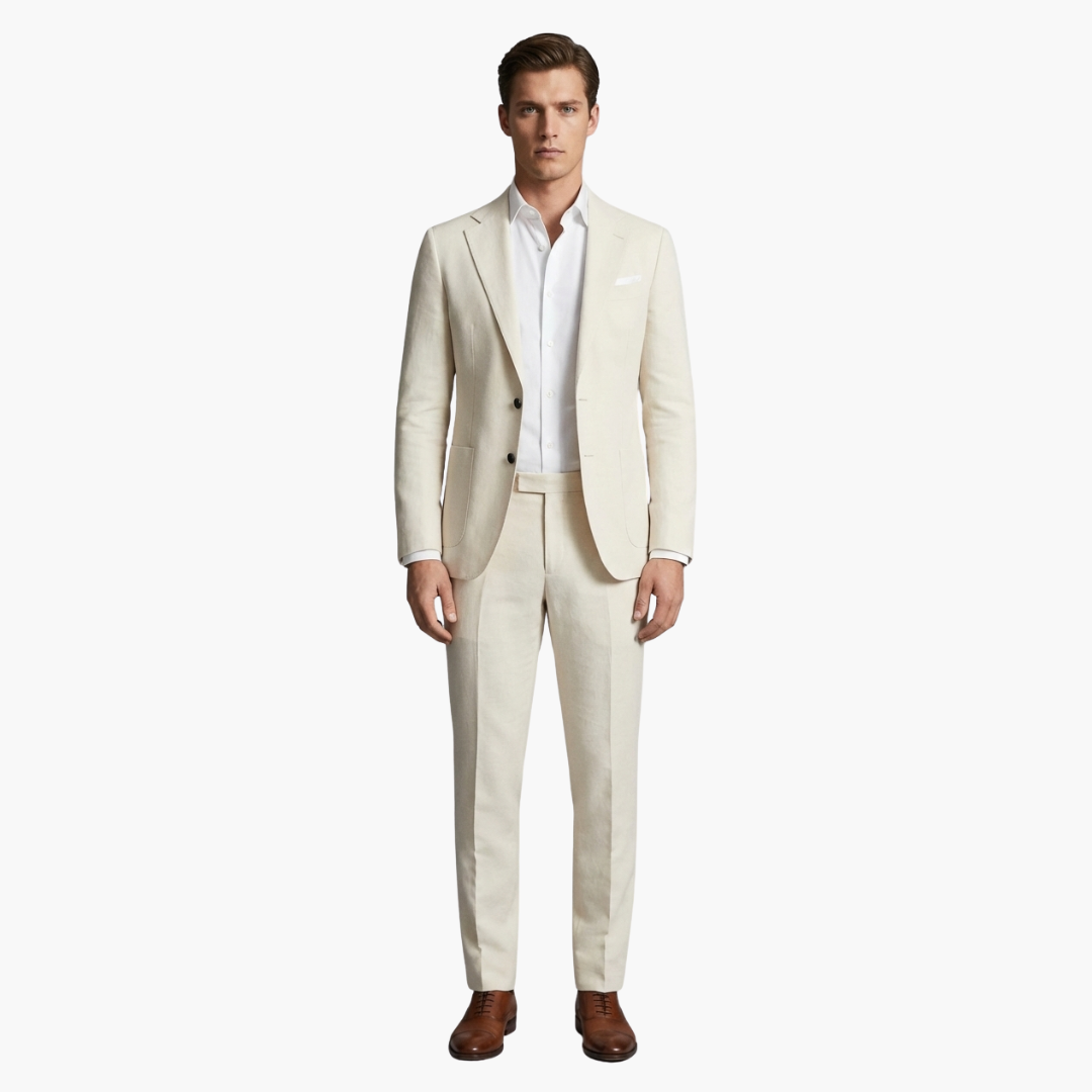 Costume Uomo Due Pezzi con Blazer Collo a Risvolto