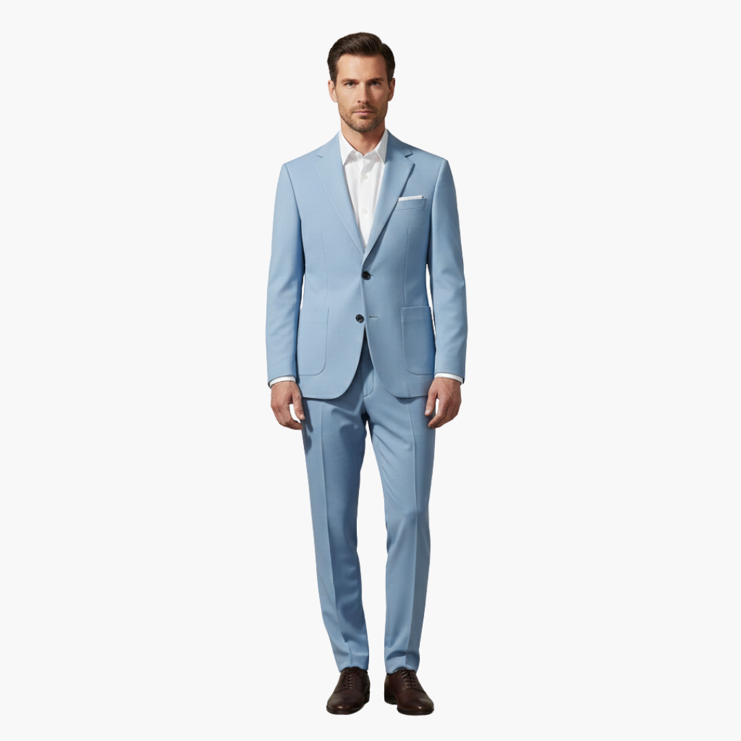 Costume Uomo Due Pezzi con Blazer Collo a Risvolto