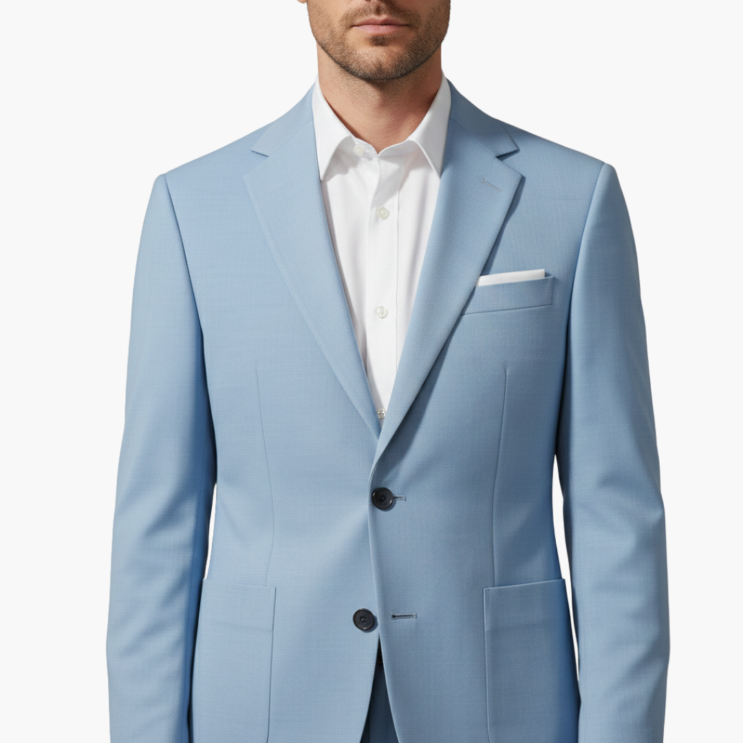 Costume Uomo Due Pezzi con Blazer Collo a Risvolto