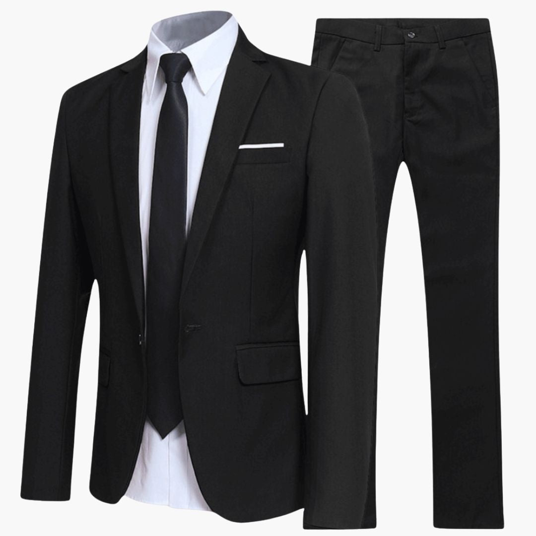 Costume Homme Deux Pièces avec Revers Cranté