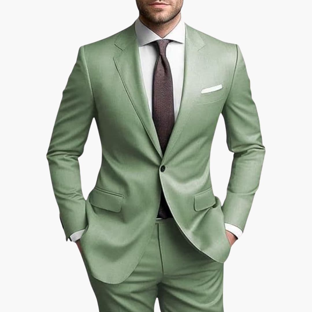 Costume Homme Slim avec Veste Un Bouton