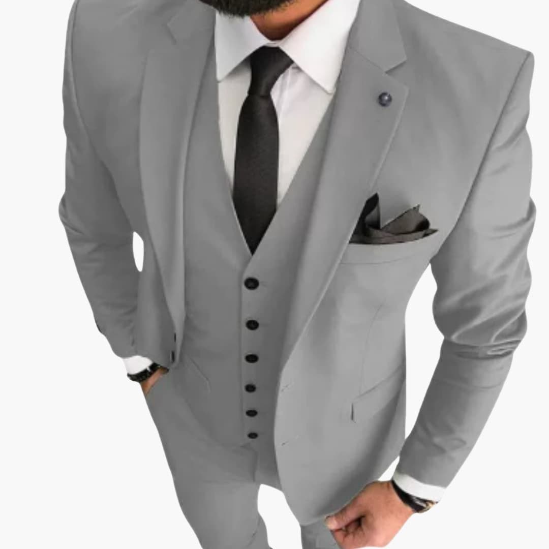 Costume Trois Pièces Homme avec Gilet