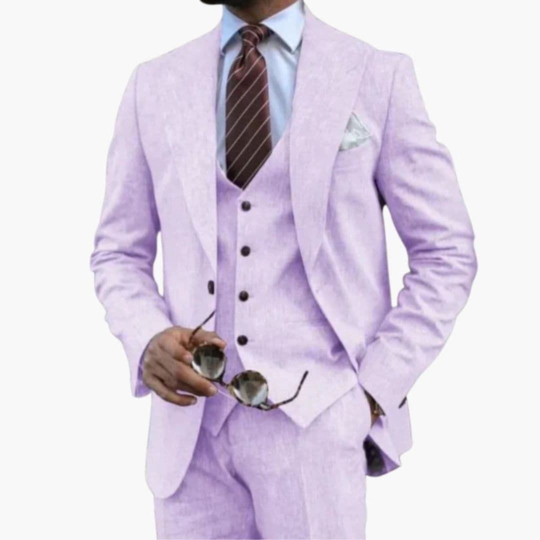 Costume Trois Pièces Pour Homme avec Col à Revers