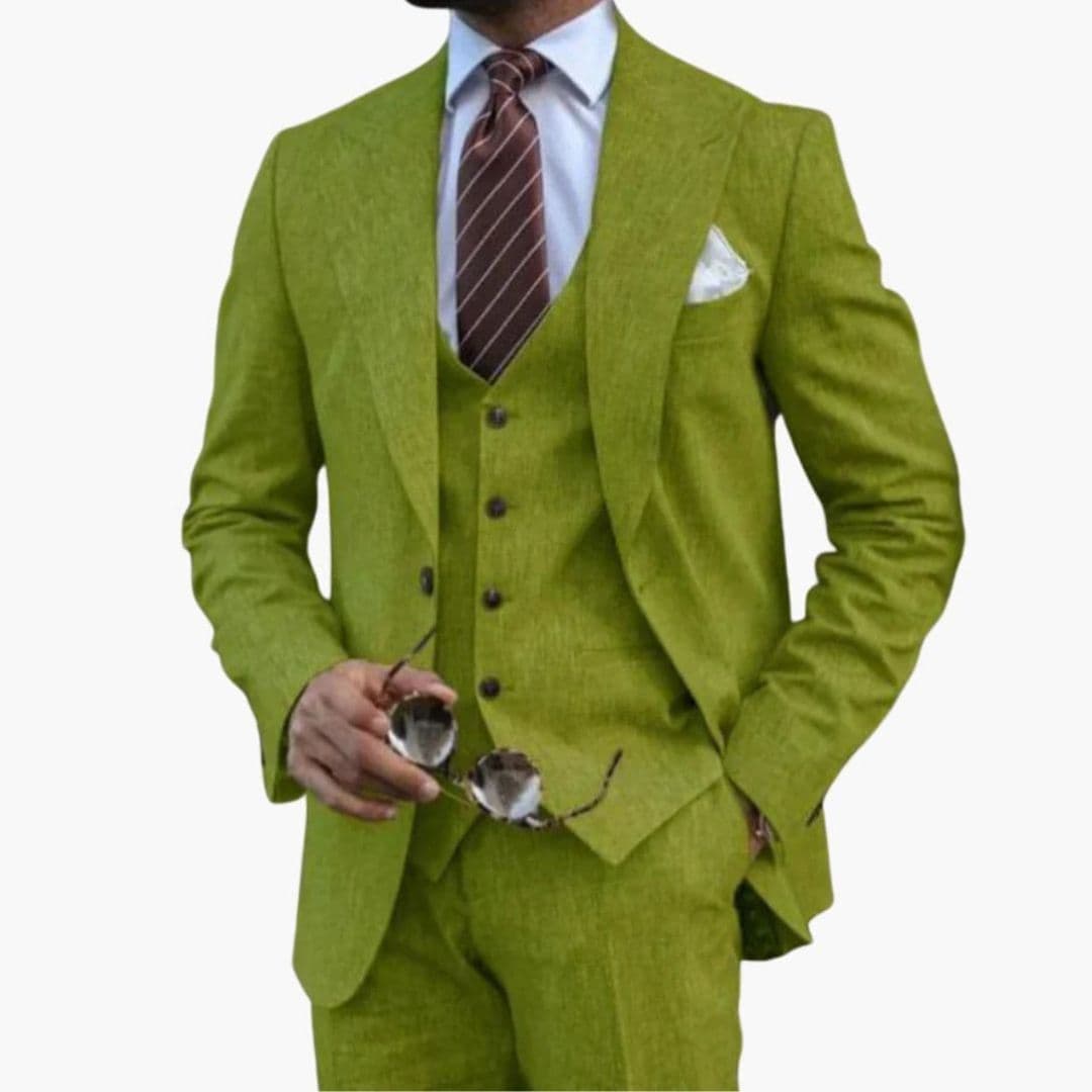 Costume Trois Pièces Pour Homme avec Col à Revers