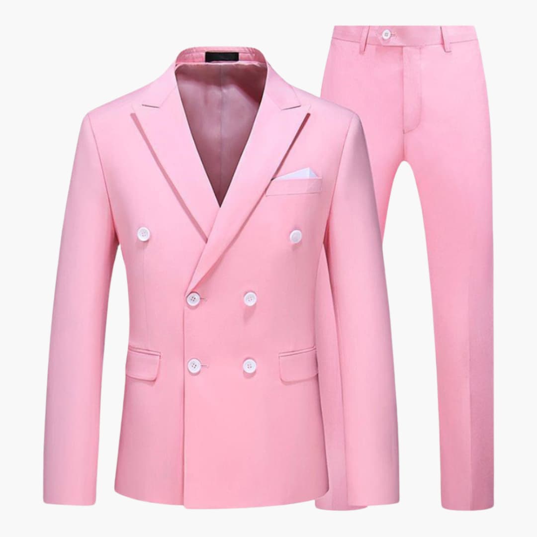 Costume homme deux-pièces été veste et pantalon en tissu léger