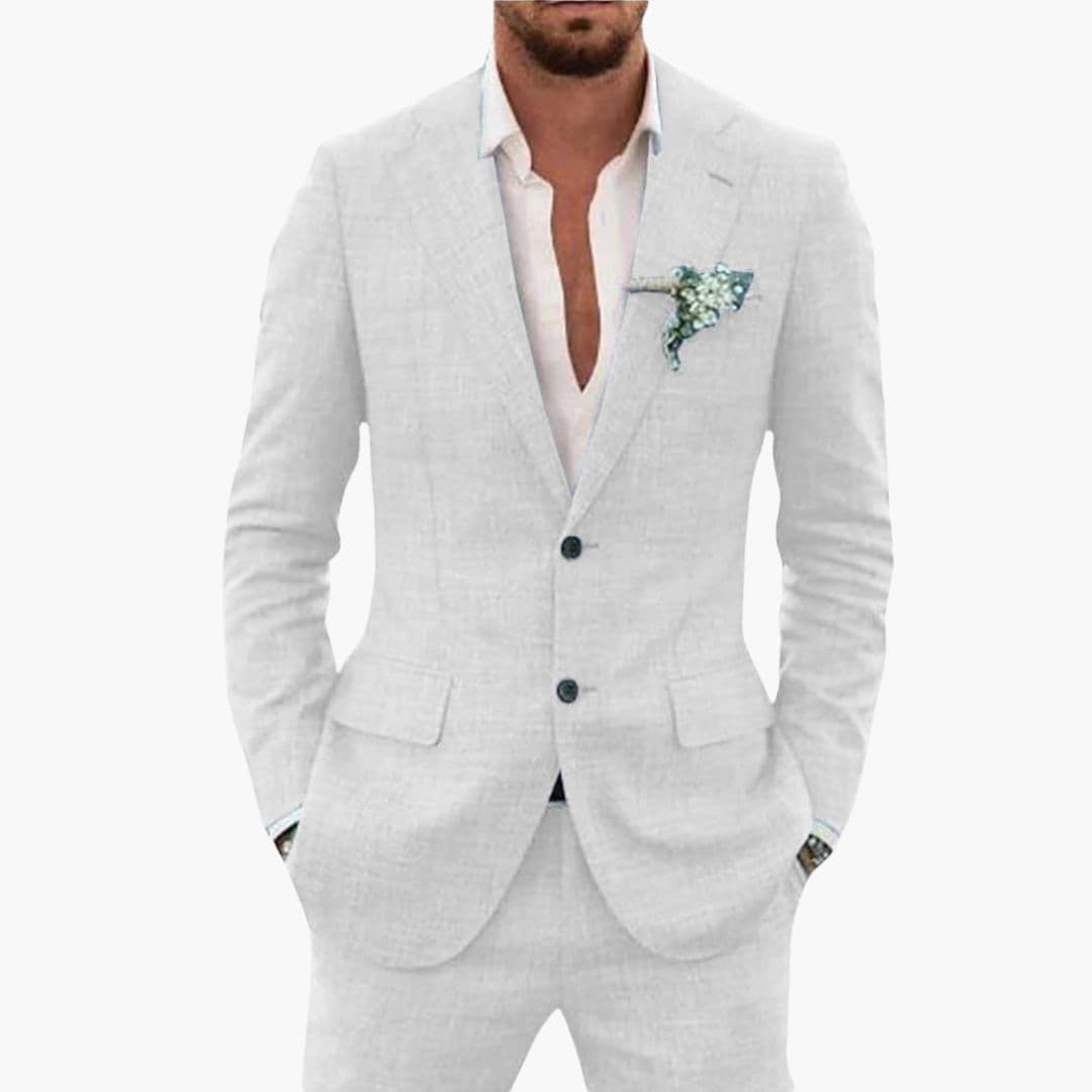 Costume homme deux pièces d’été avec coupe ajustée