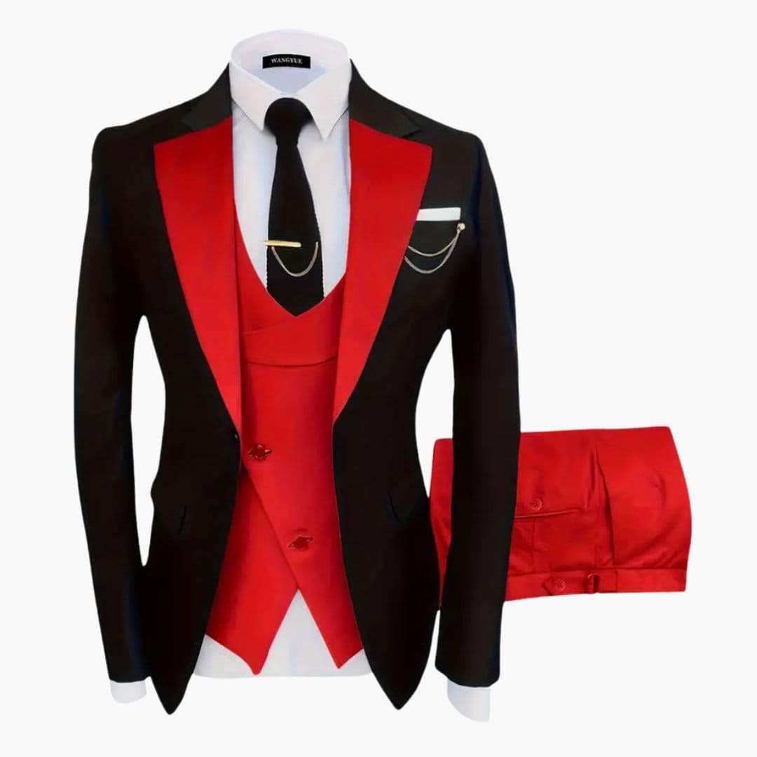 Costume homme trois pièces à gilet assorti