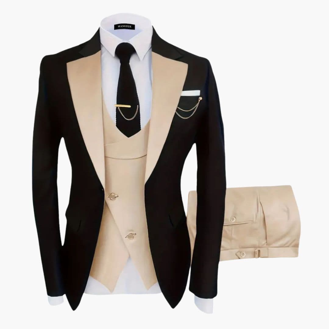 Costume homme trois pièces à gilet assorti