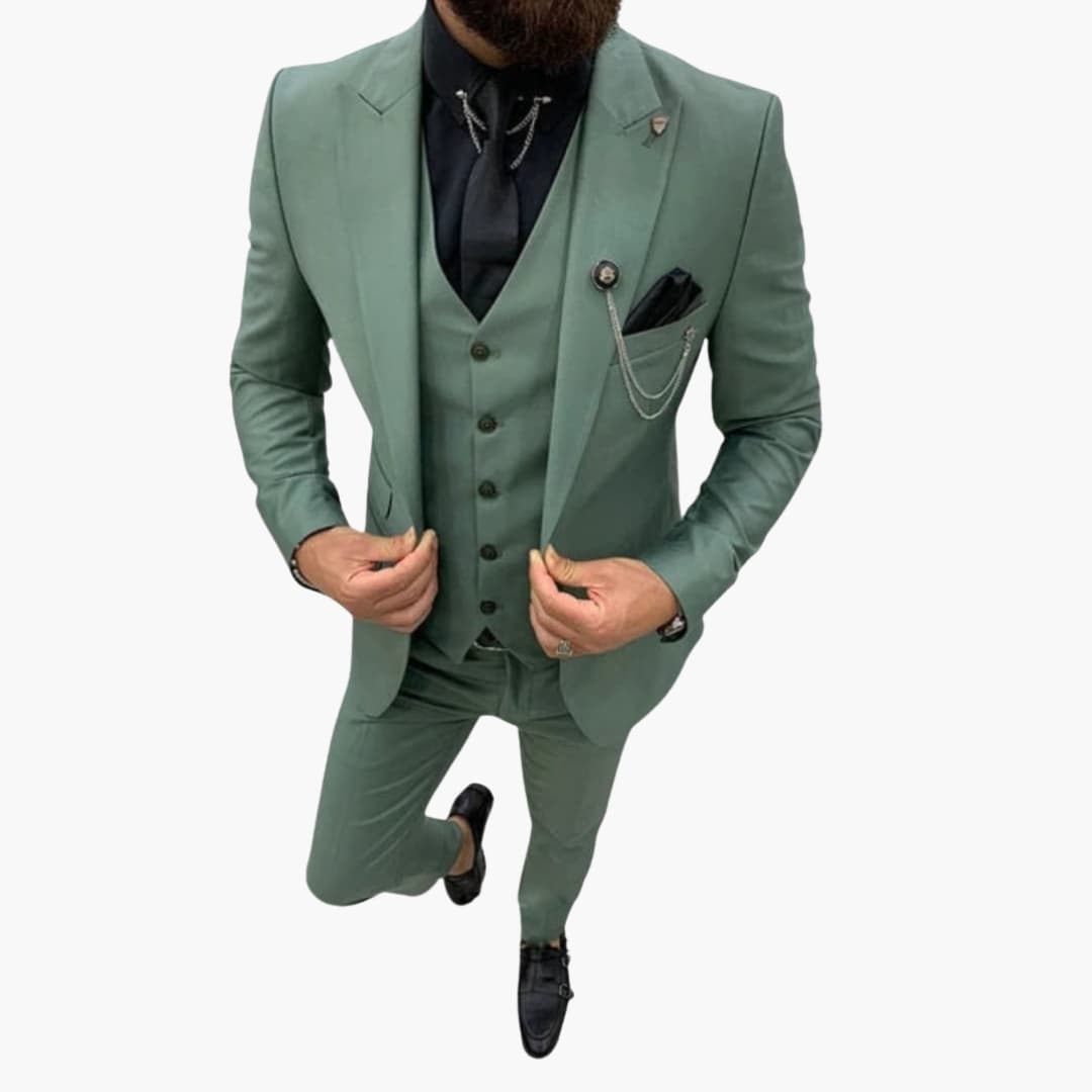 Kostume til mænd med jakke, vest og bukser