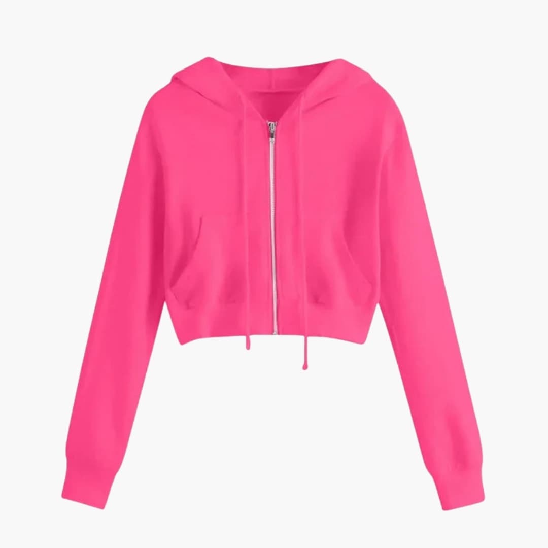 Sudadera Dame corta con capucha y cremallera