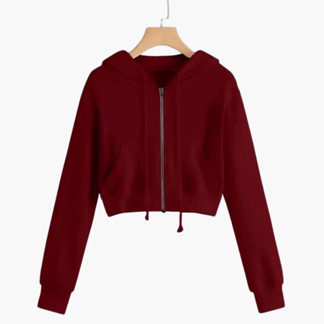 Sudadera Dame corta con capucha y cremallera