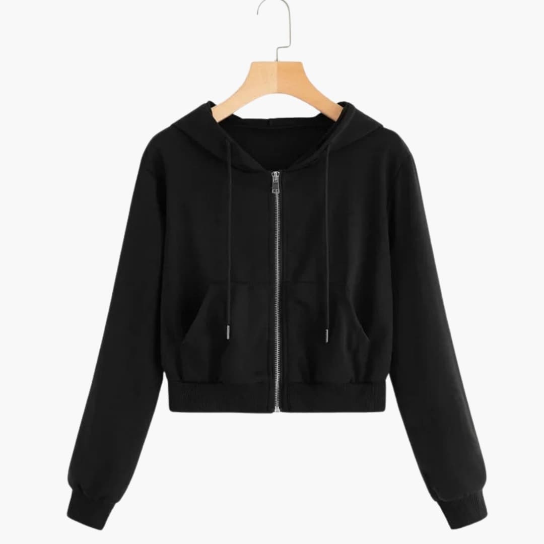 Sudadera Dame corta con capucha y cremallera