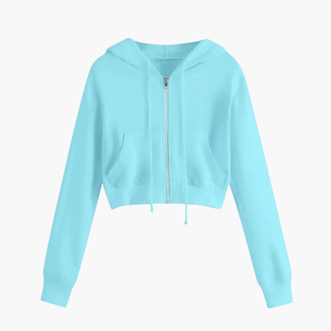 Sudadera Dame corta con capucha y cremallera