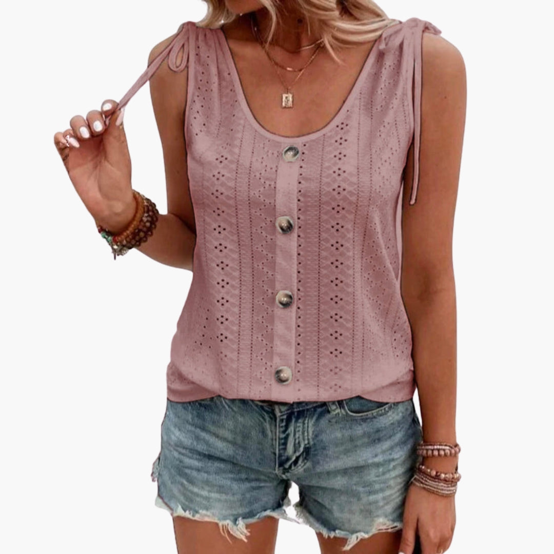 Women's Tank Top with Shoulder Ties