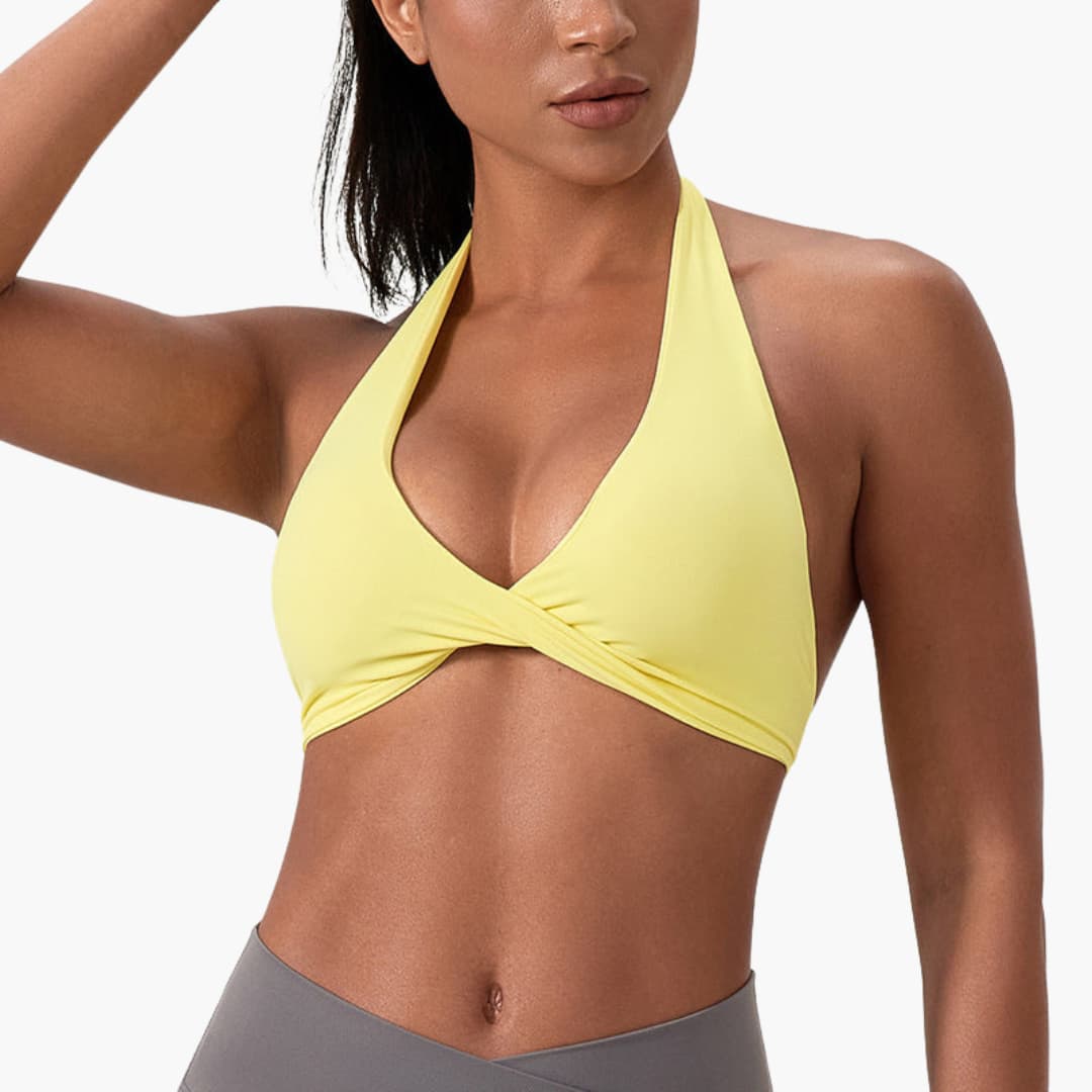 Débardeur de sport femme à col montant et coupe sans manches