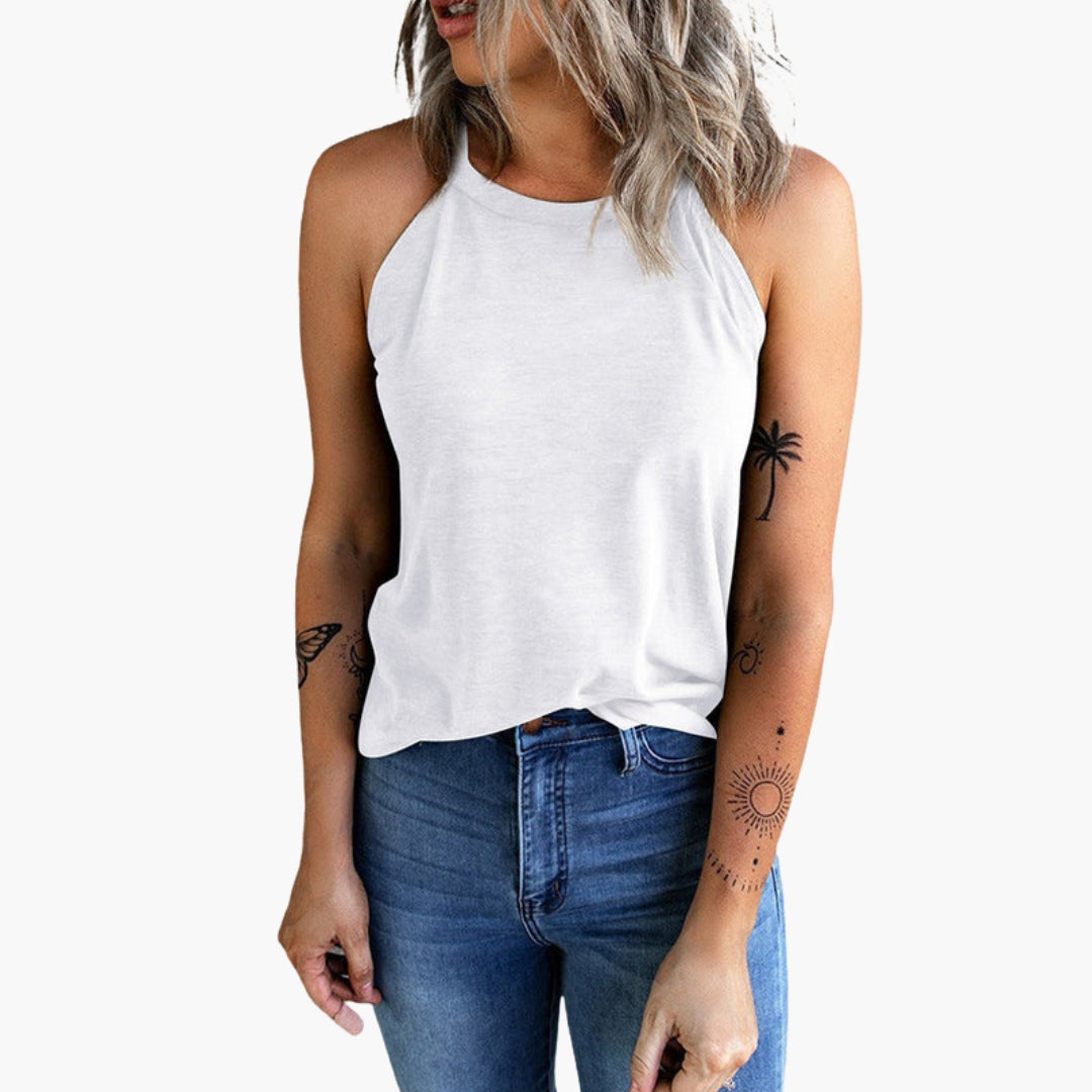 Dames sporttop met losse pasvorm