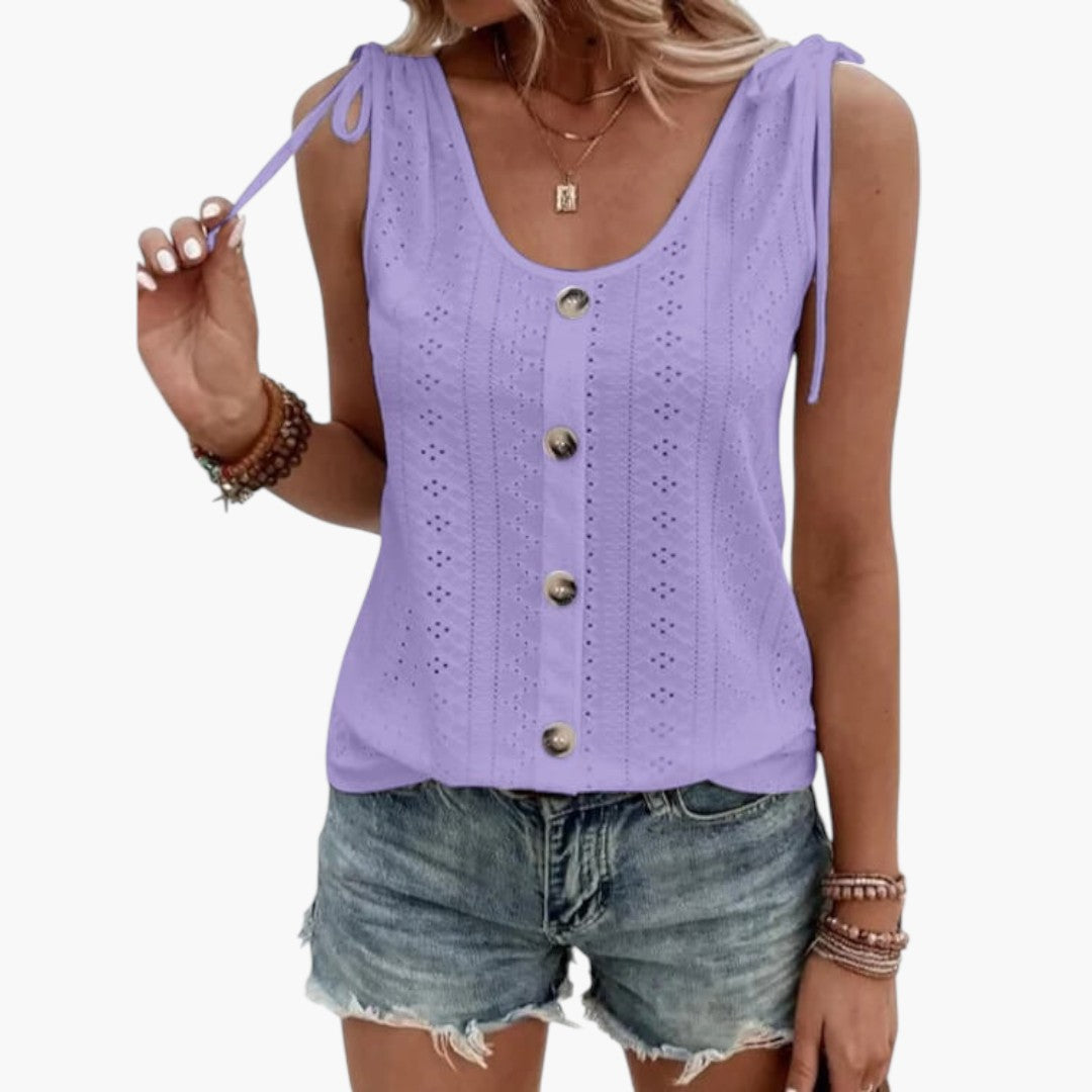 Débardeur femme avec boutons à l’avant