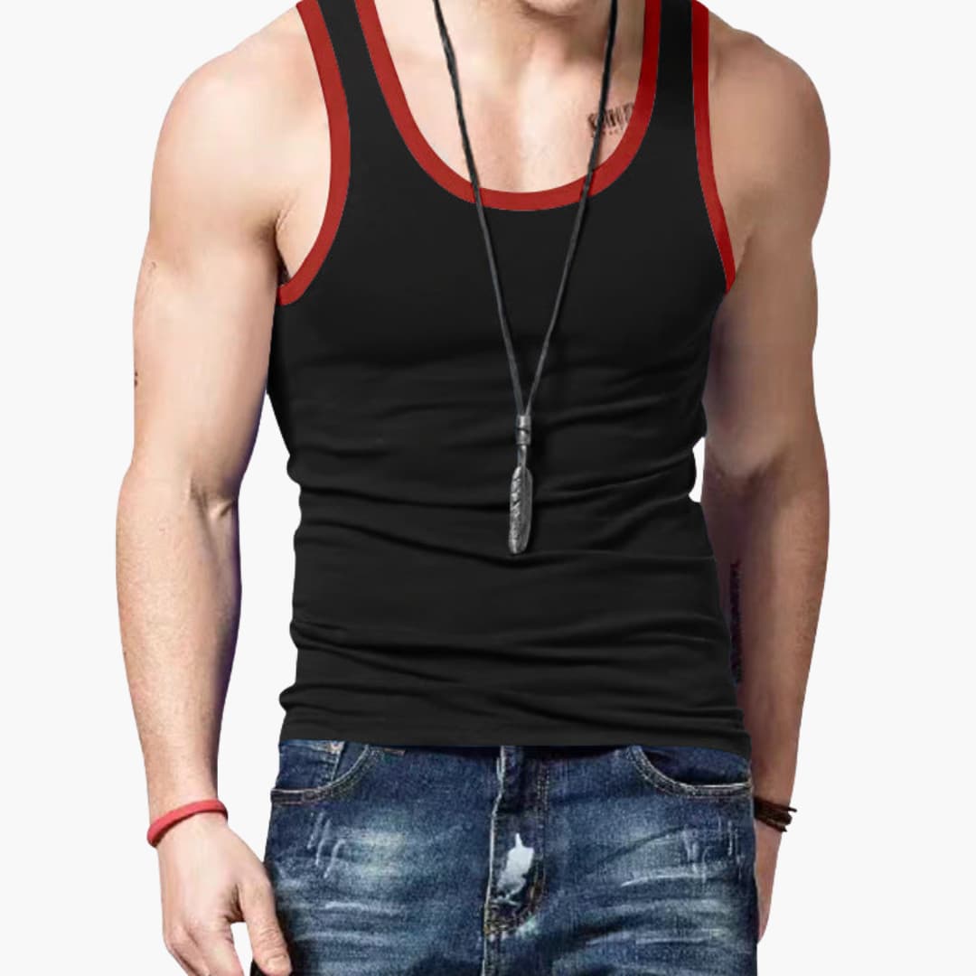 Débardeur homme avec bandes contrastées