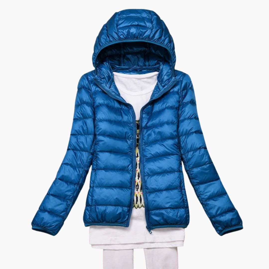 Doudoune Femme à Capuche avec Poches Zippées