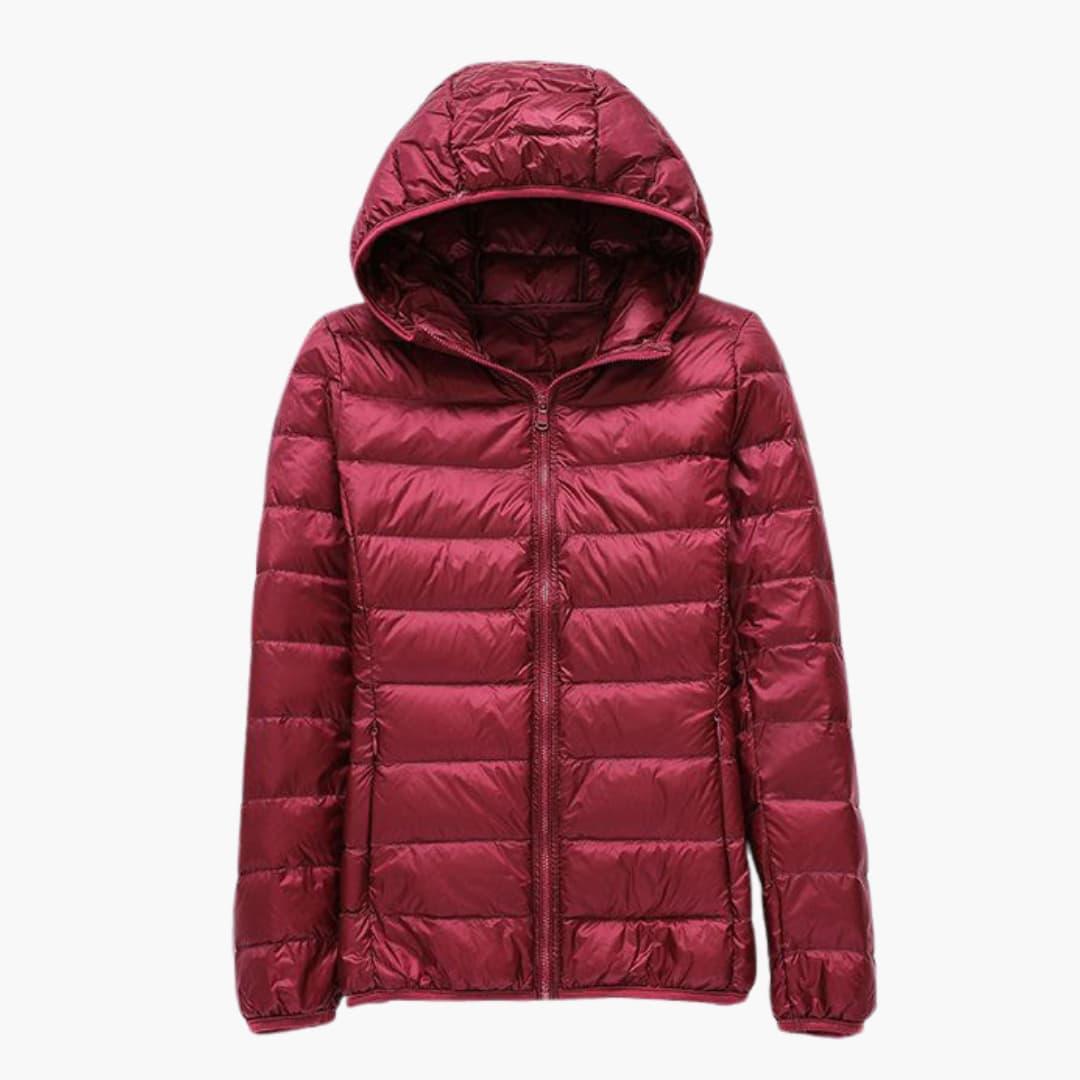 Piumino Donna con Cappuccio e Tasche con Cerniera