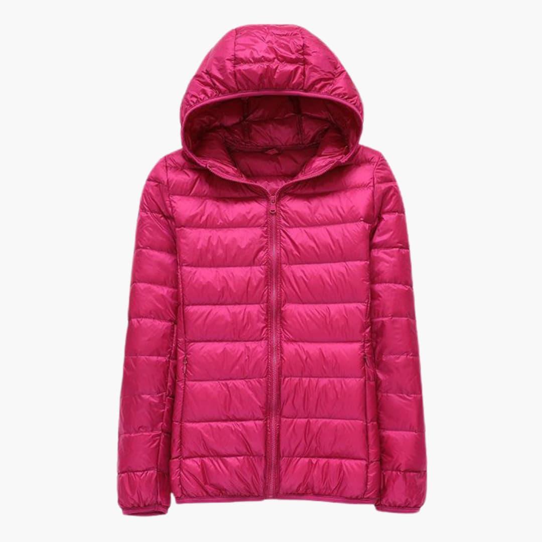 Piumino Donna con Cappuccio e Tasche con Cerniera