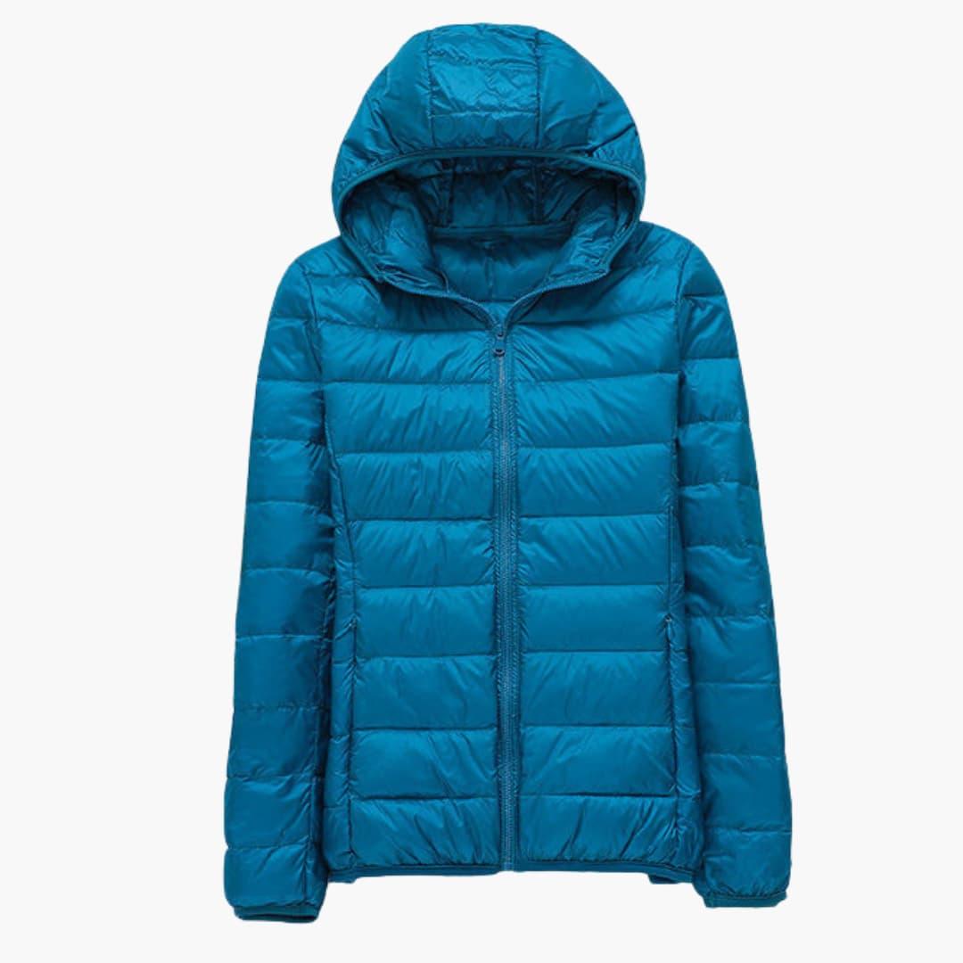 Piumino Donna con Cappuccio e Tasche con Cerniera
