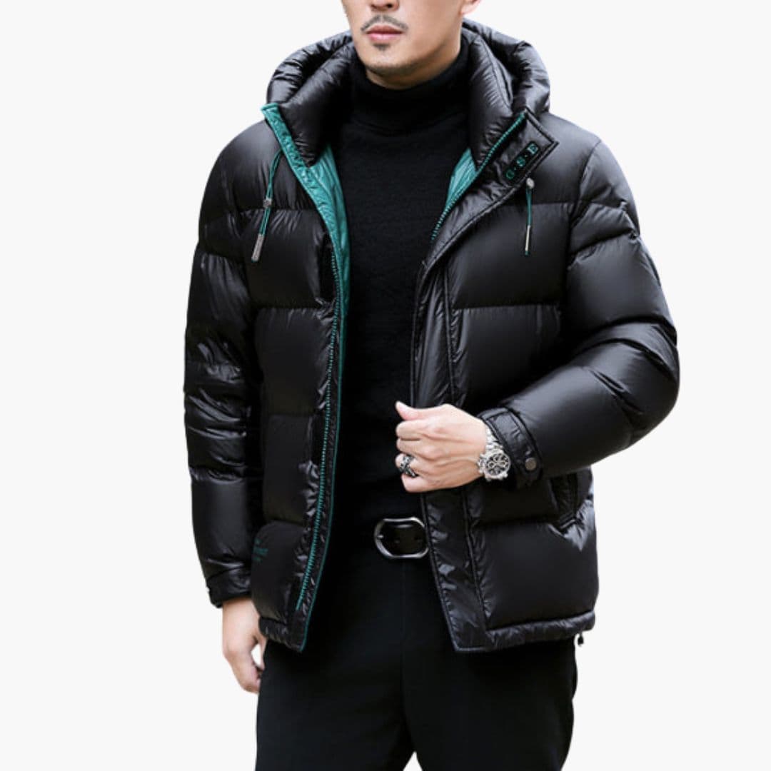 Doudoune Homme à Capuche avec Fermeture Zippée