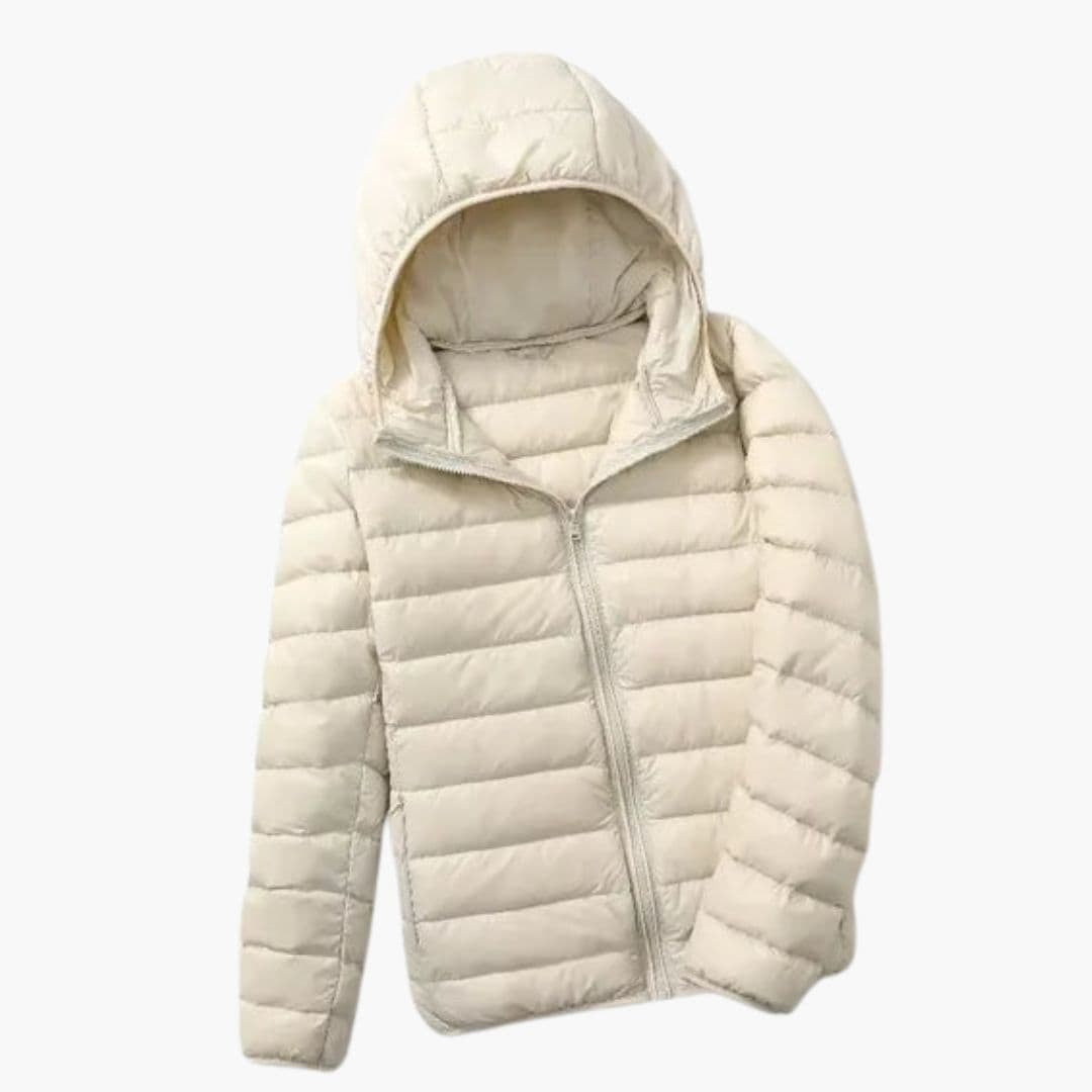 Doudoune femme à capuche avec fermeture zippée