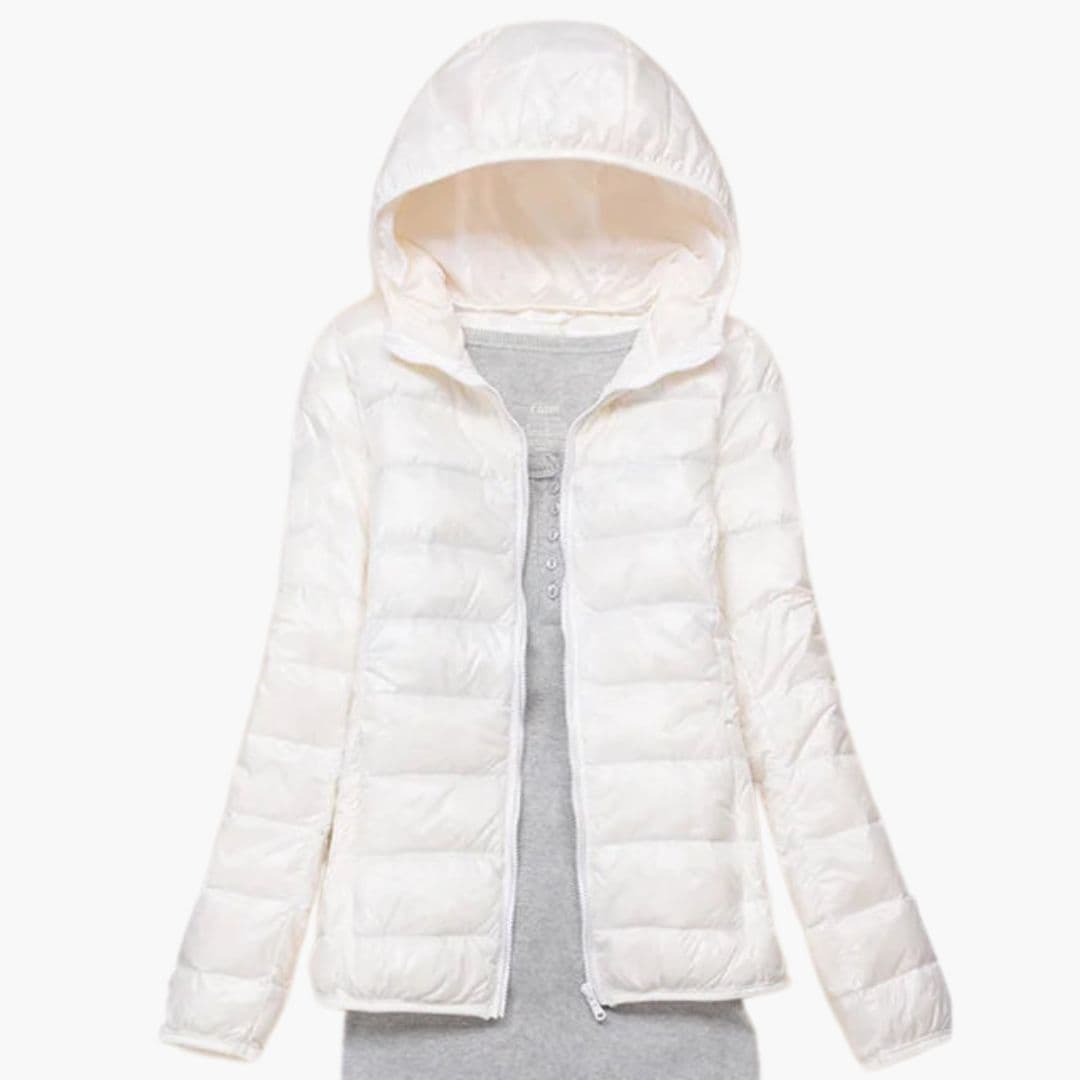 Doudoune femme à capuche avec fermeture zippée