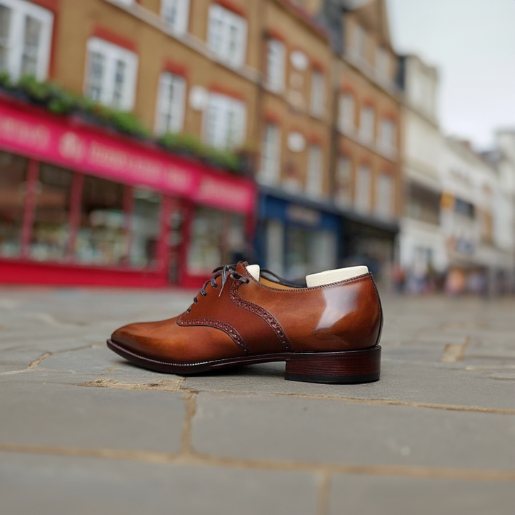 Elowen | Tan leather oxfords for men