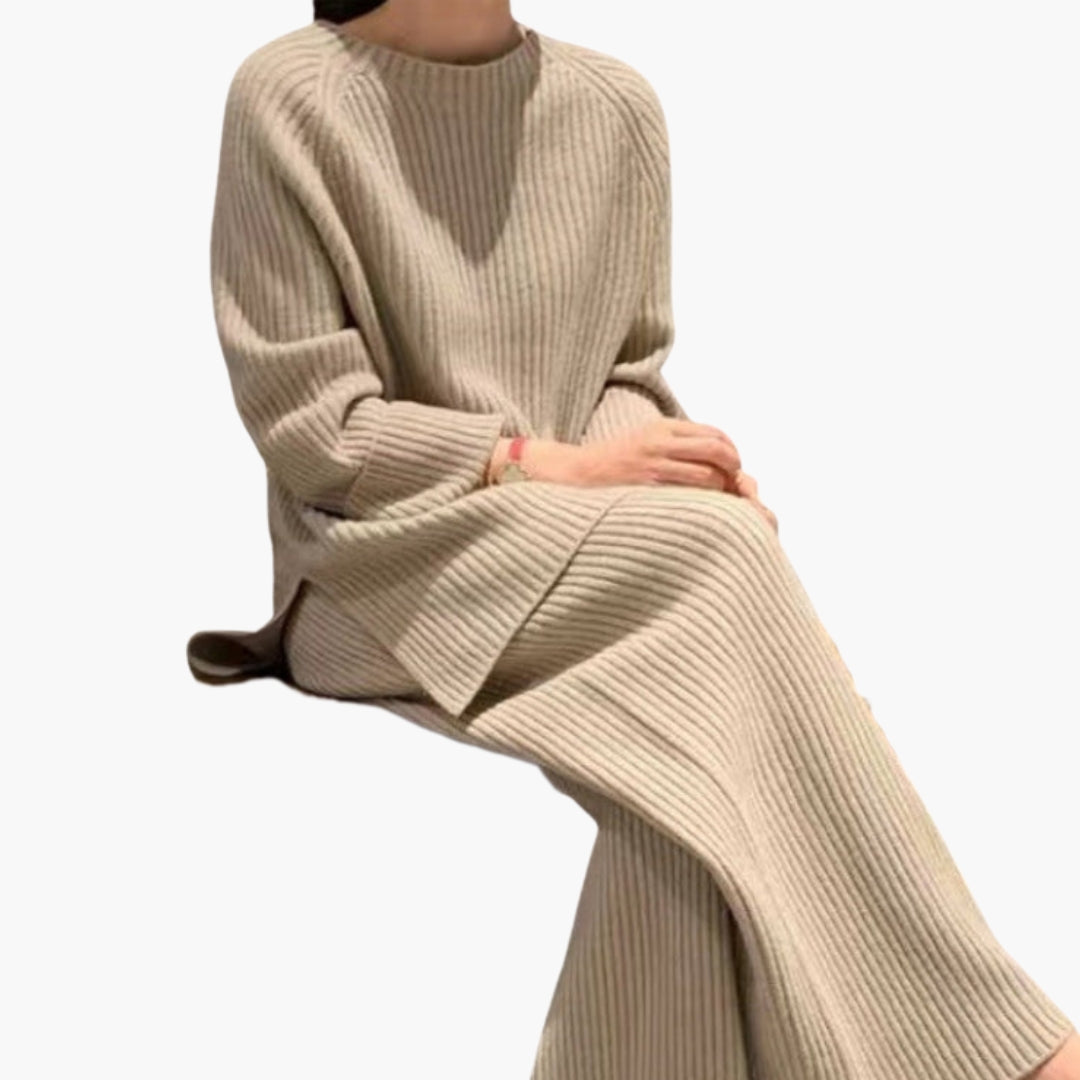 Ensemble Détente Femme Côtelé avec Haut à Enfiler